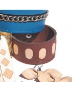 Bracelets marqueterie cuir